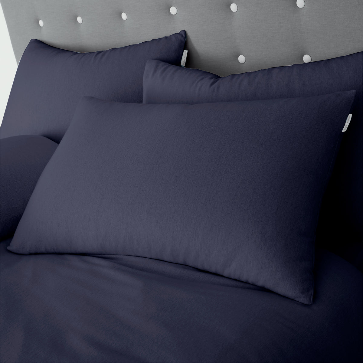 Navy Blue Duvet Set Brushed Cotton