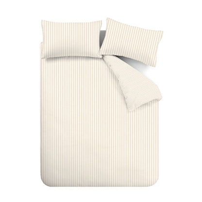 Stripe Natural Duvet Set Brushed Cotton