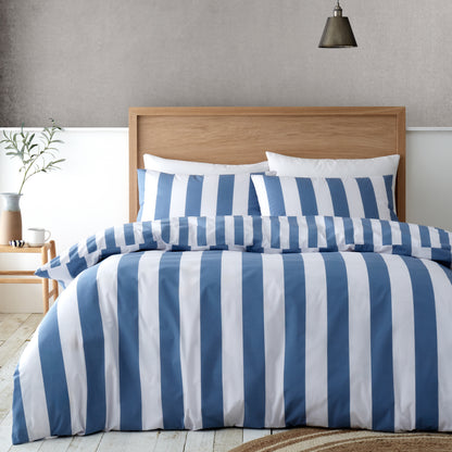 Cove Stripe Blue Duvet Set