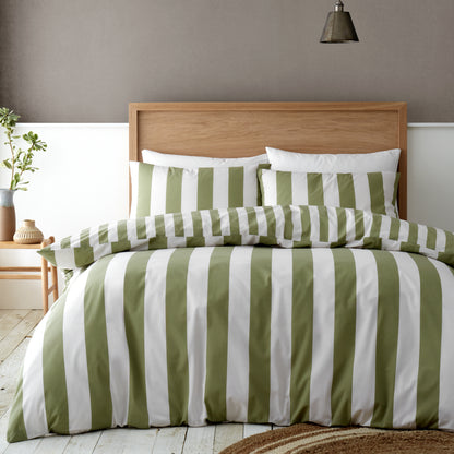Cove Stripe Green Duvet Set