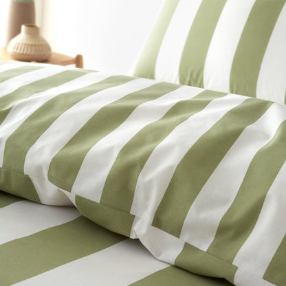 Cove Stripe Green Duvet Set