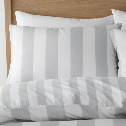 Cove Stripe Silver Grey Duvet Set