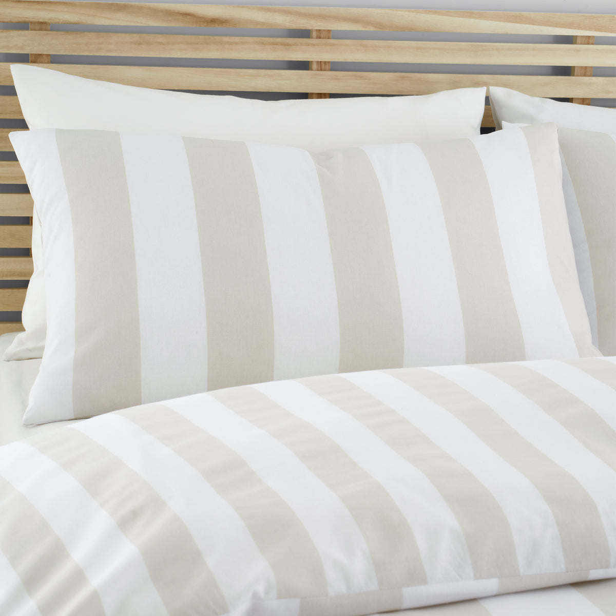 Cove Stripe Natural Duvet Set