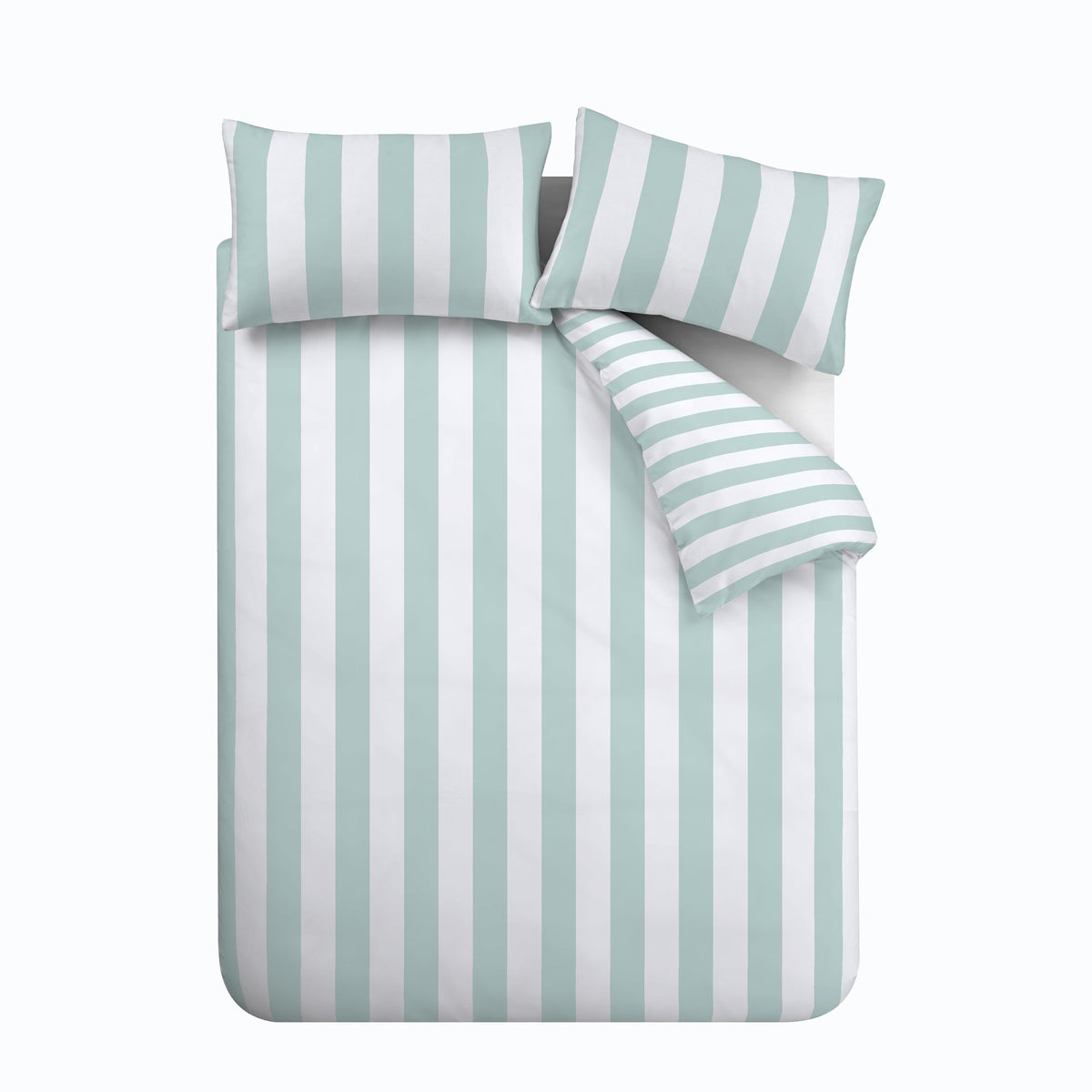 Cove Stripe Seafoam Blue Duvet Set