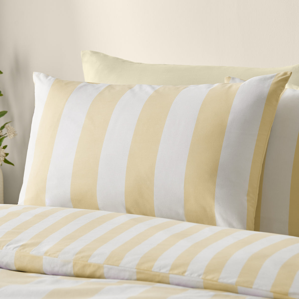 Cove Stripe Yellow Duvet Set