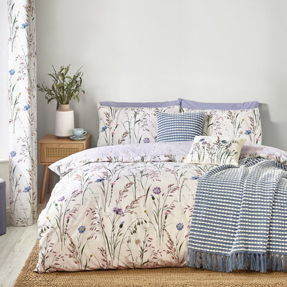 Brushed Grasmere Floral Lilac Duvet Set