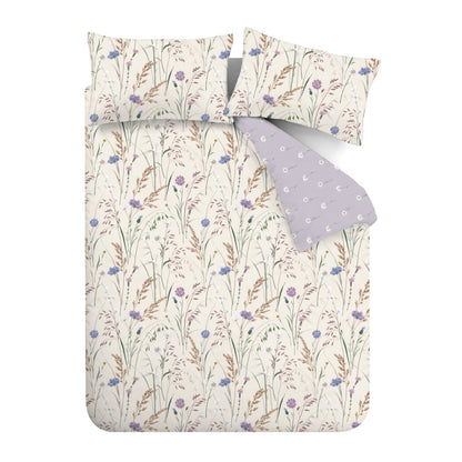 Brushed Grasmere Floral Lilac Duvet Set