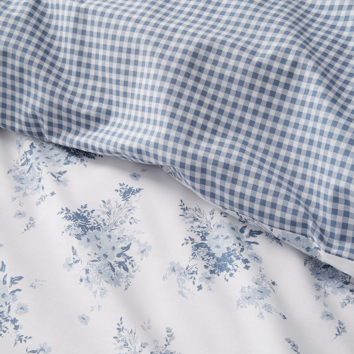 Lucie Floral Frill Blue Duvet Set