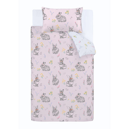 Bunny Tails Ditsy Flowers Pink Duvet Set