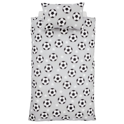Football Stars Grey Duvet Set Brushed Cotton