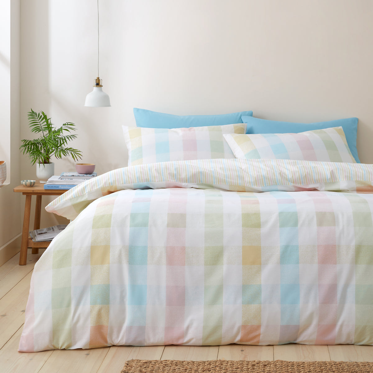 Spring Check Pastel Duvet Set