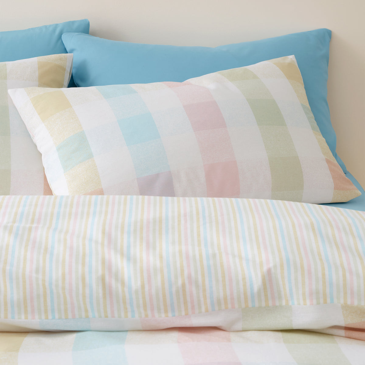 Spring Check Pastel Duvet Set