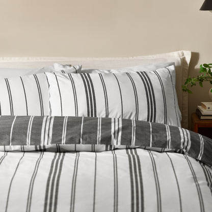 Harbour Stripe Black Duvet Set