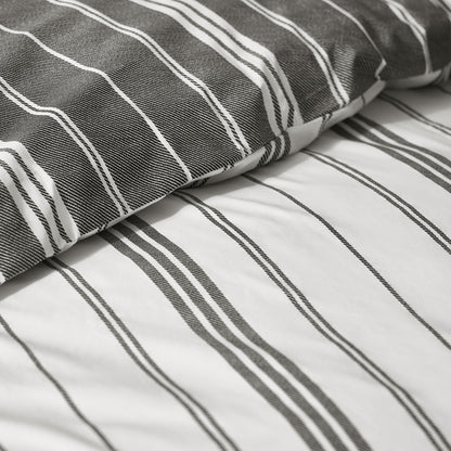 Harbour Stripe Black Duvet Set