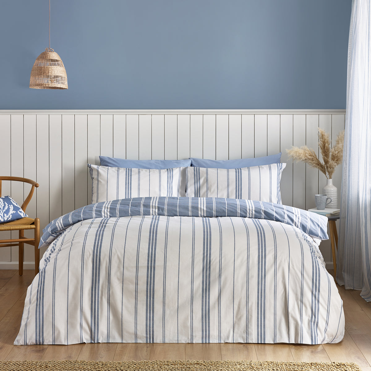 Harbour Stripe Blue Duvet Set