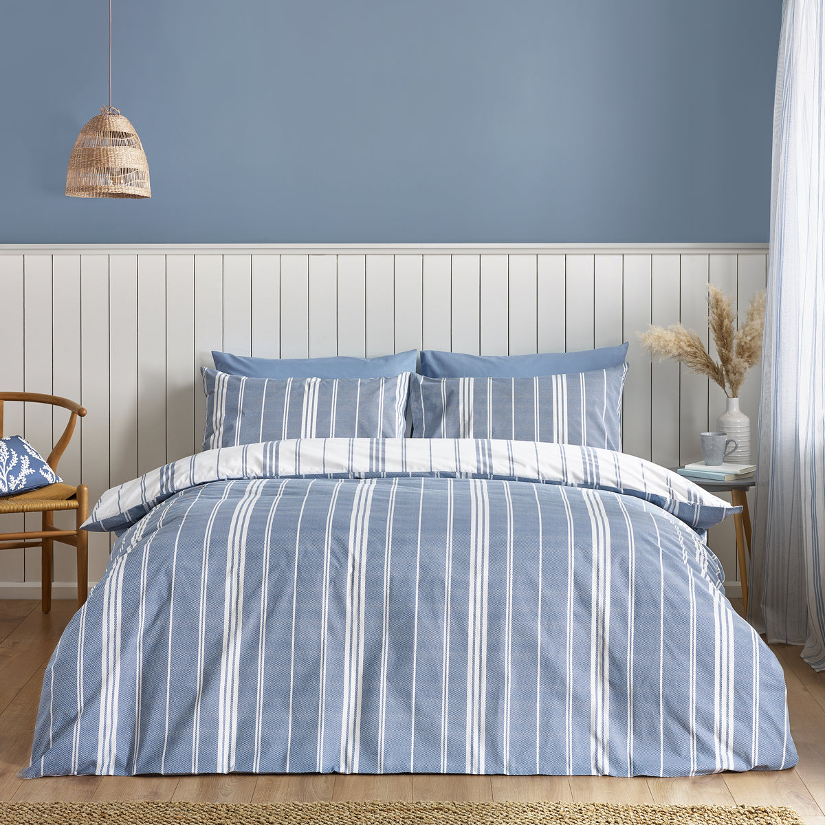Harbour Stripe Blue Duvet Set