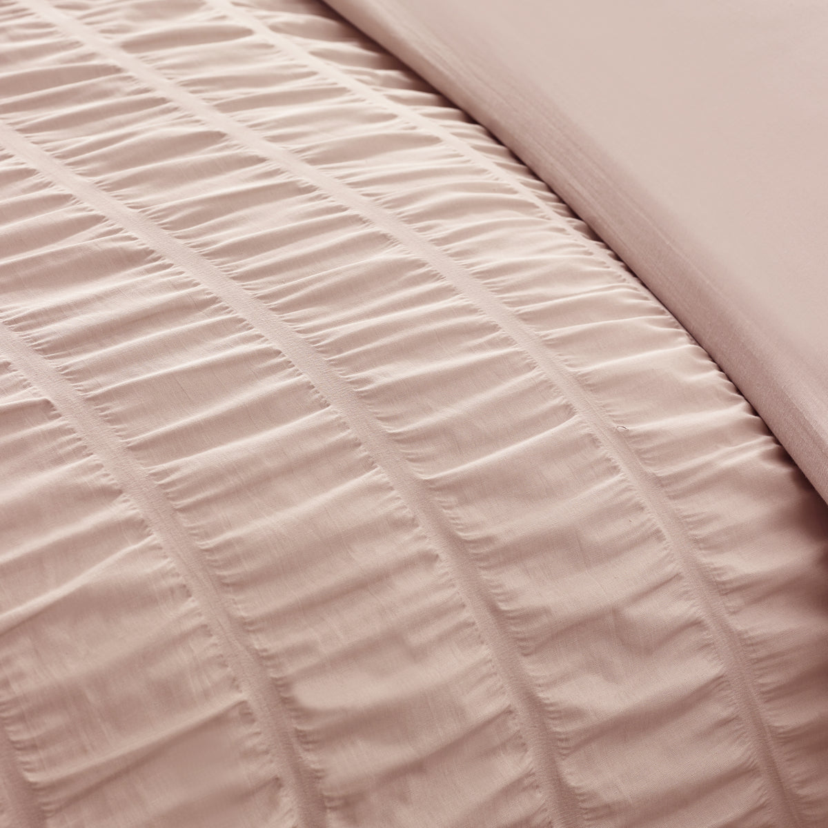 Seersucker Frill Pink Duvet Set