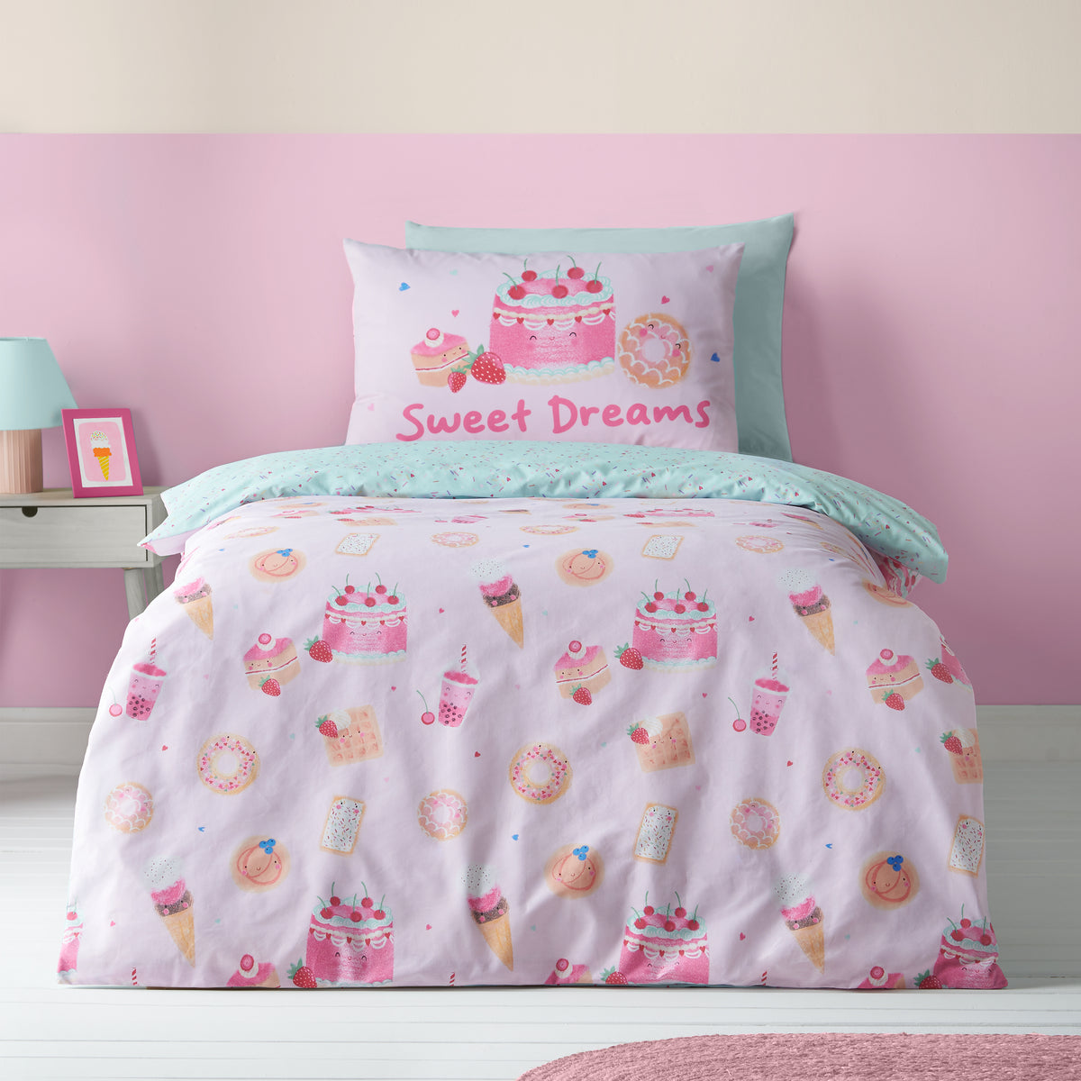 Sweet Treats Pink Duvet Set