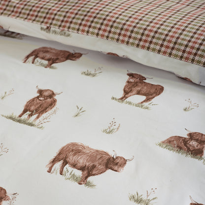 Angus Highland Cow Natural Duvet Set