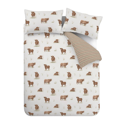 Angus Highland Cow Natural Duvet Set