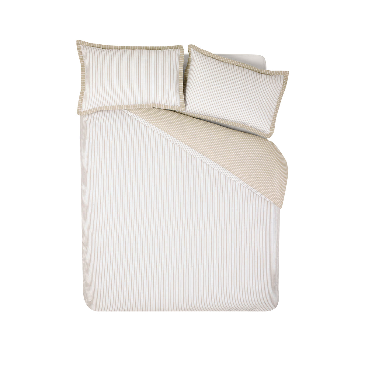 Oxford Pinstripe Natural Duvet Set