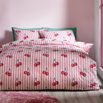 Disco Cherries Pink Duvet Set