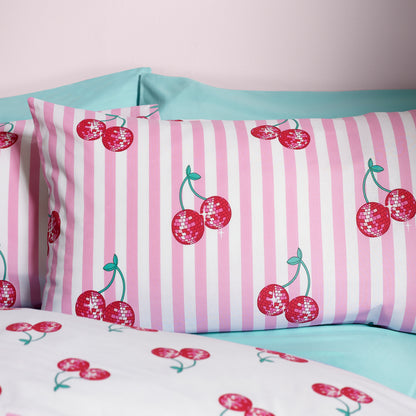 Disco Cherries Pink Duvet Set