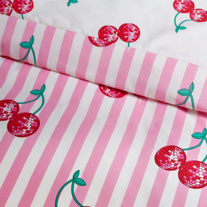 Disco Cherries Pink Duvet Set