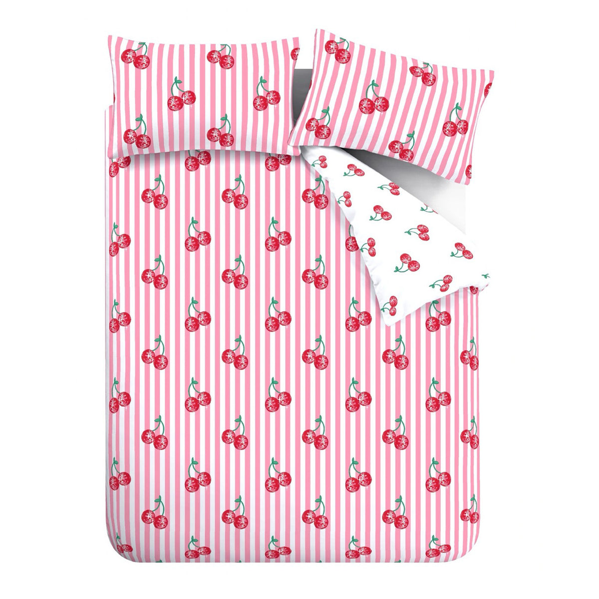 Disco Cherries Pink Duvet Set