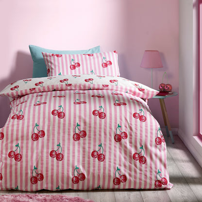 Disco Cherries Pink Duvet Set