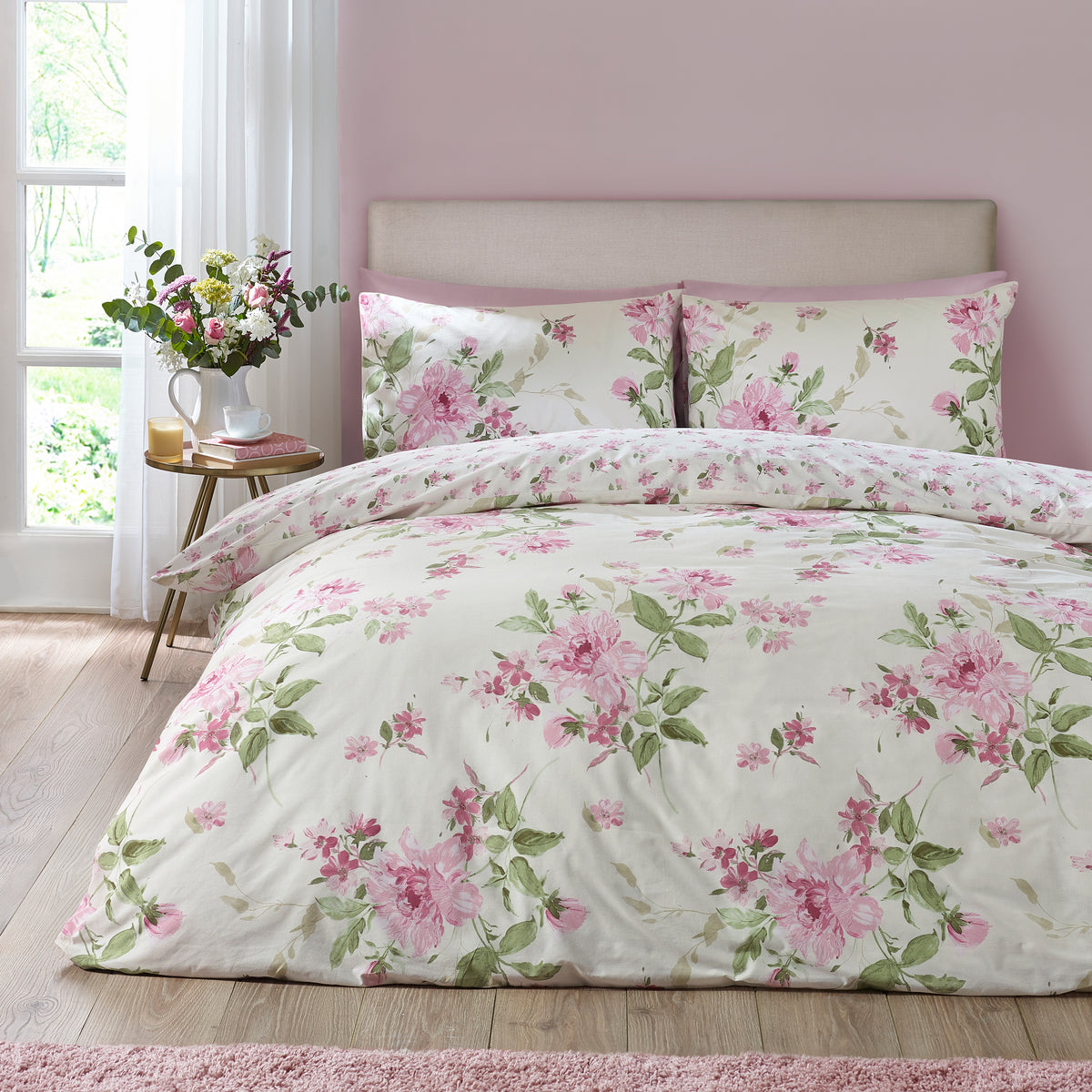 Avebury Floral Cream Duvet Set