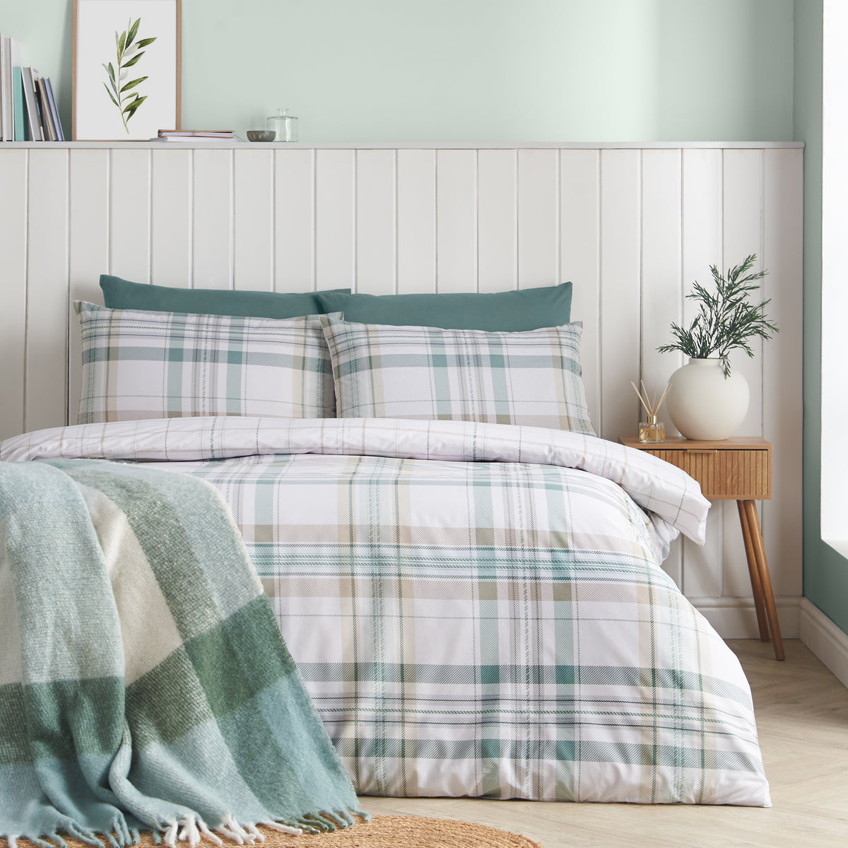 Cartmel Check Green Duvet Set