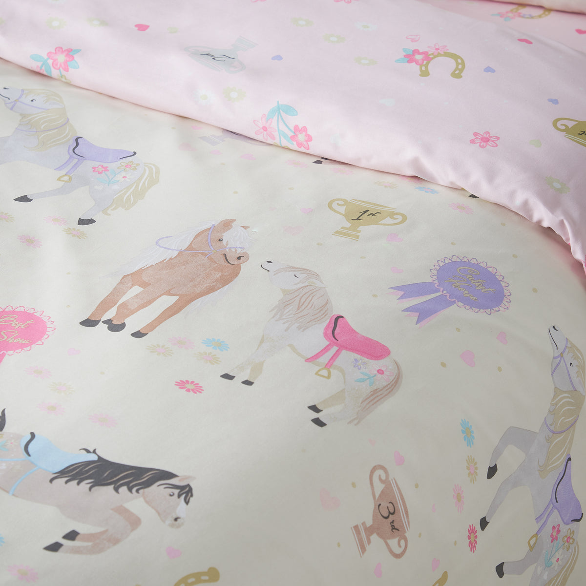 Happy Horses Cream Duvet Set