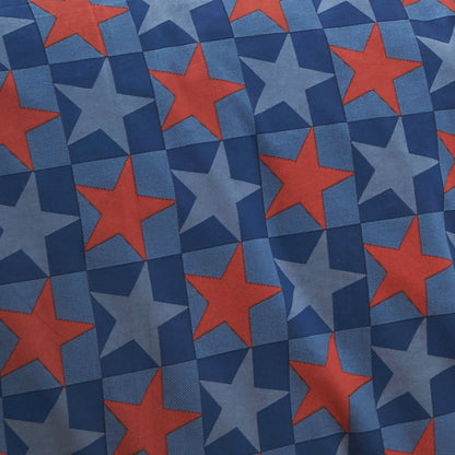 Stars and Check Blue Duvet Set