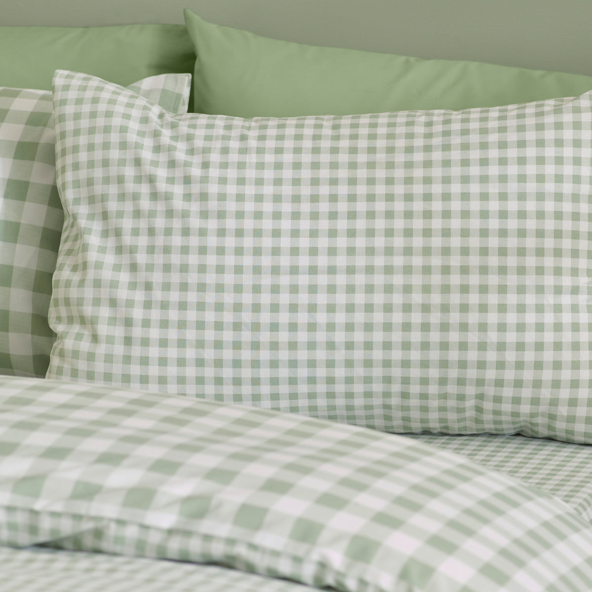 Bamford Gingham Check Green Duvet Set