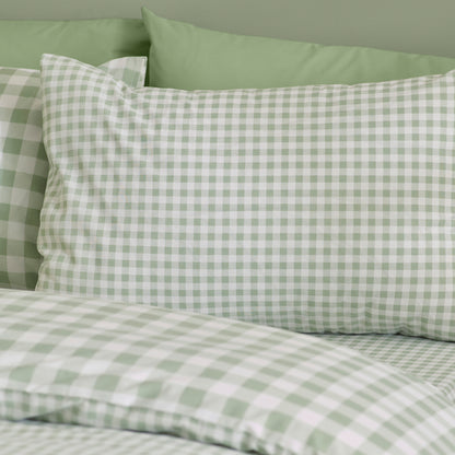 Bamford Gingham Check Green Duvet Set
