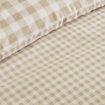 Bamford Gingham Check Natural Duvet Set