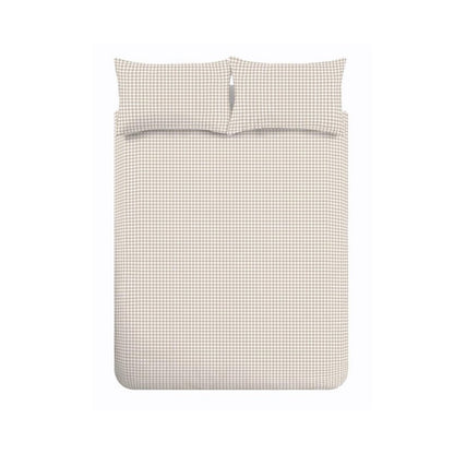 Bamford Gingham Check Natural Duvet Set