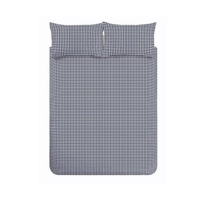 Bamford Gingham Check Navy Blue Duvet Set