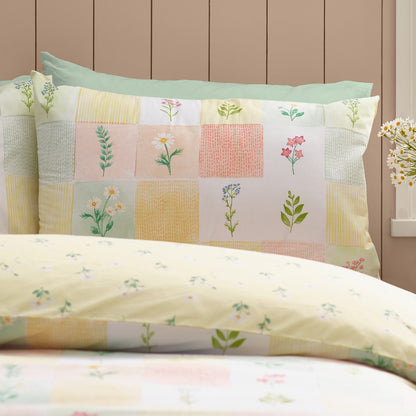 Daisy Patchwork Yellow Duvet Set