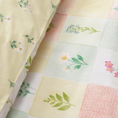 Daisy Patchwork Yellow Duvet Set