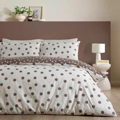 Polka Dot Chocolate Duvet Set