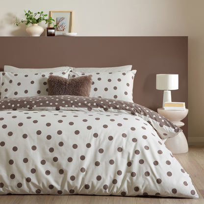 Polka Dot Chocolate Duvet Set