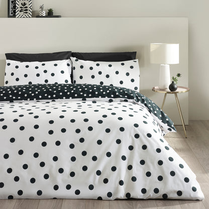 Polka Dot Black & White Duvet Set