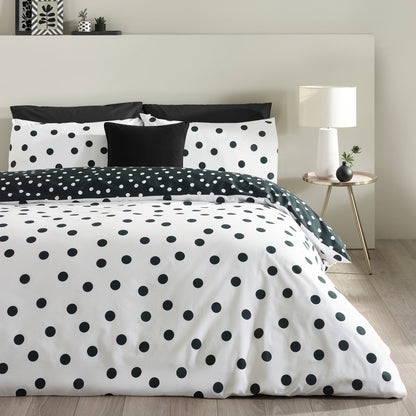 Polka Dot Black & White Duvet Set