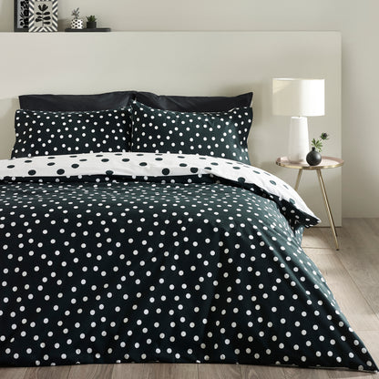 Polka Dot Black & White Duvet Set