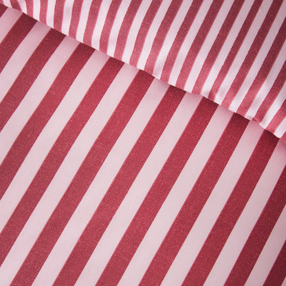 Epping Textured Stripe Burgundy Duvet Set