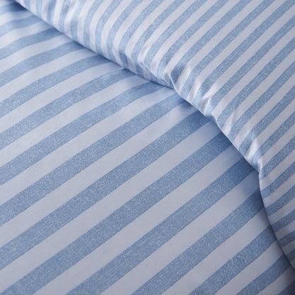 Epping Textured Stripe Blue Duvet Set