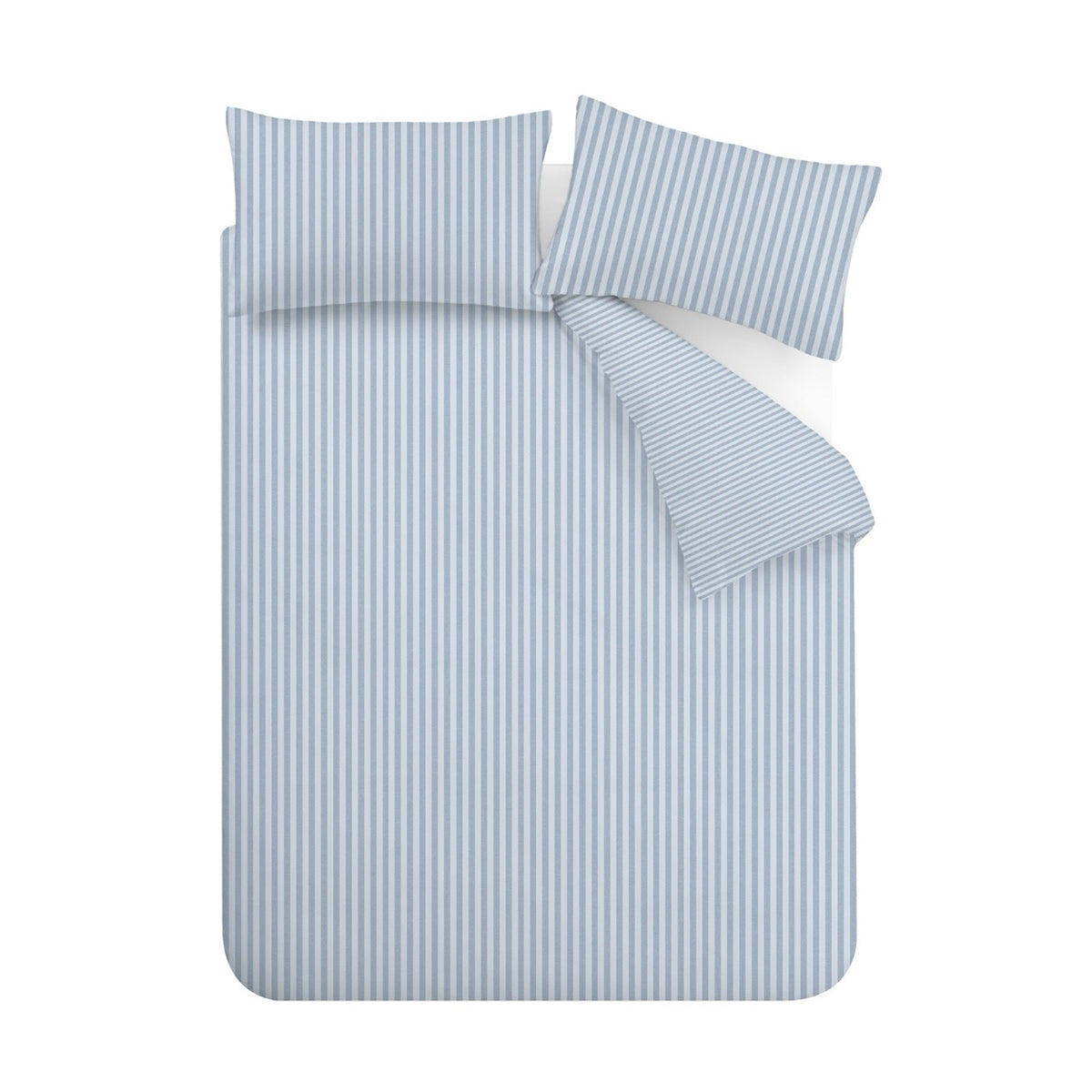 Epping Textured Stripe Blue Duvet Set