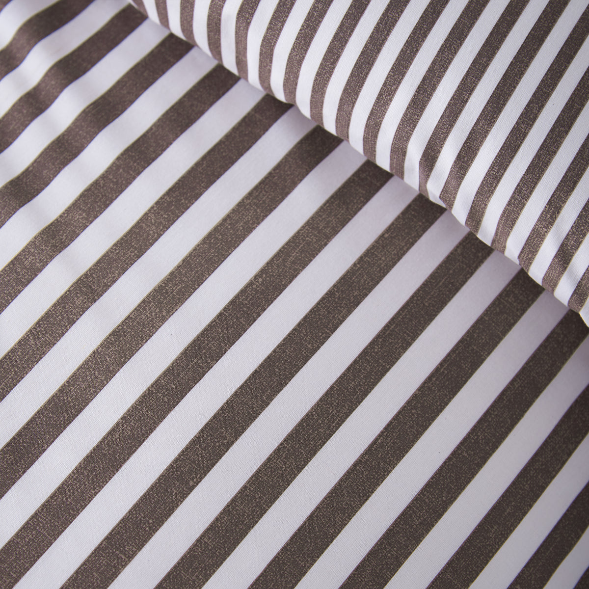 Epping Textured Stripe Chocolate Duvet Set